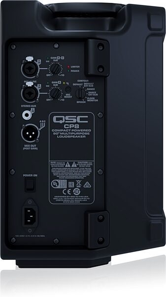 open zoom image for QSC CP8 Compact Powered Loudspeaker, Single Speaker, Angled Front