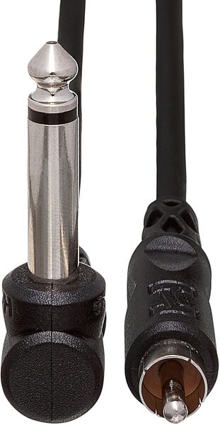 open zoom image for Hosa CPR-103R Unbalanced Interconnect Cable, Right Angle 1/4-Inch TS to RCA, 3 foot, Action Position Back