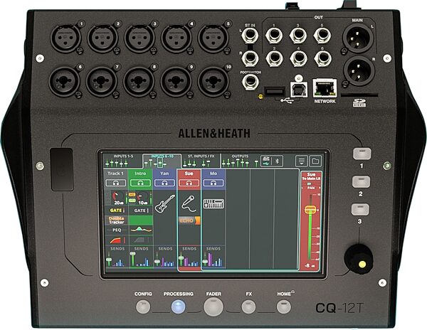 open zoom image for Allen and Heath CQ-12T Wireless Digital Mixer, New, Action Position Back