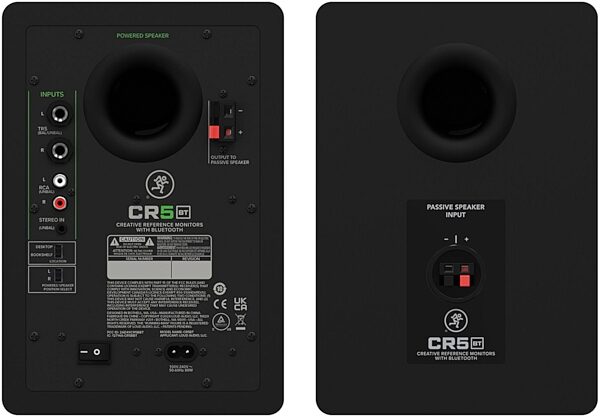 open zoom image for Mackie CR5BT Creative Reference Multimedia Monitors, Pair, Action Position Back