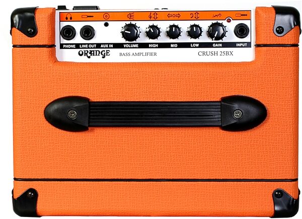 open zoom image for Orange Crush PiX CR25BX Bass Combo Amplifier (25 Watts, 1x8"), Top