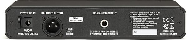 open zoom image for Samson CR88x Wireless Receiver for Concert 88x Series System, Band D, Action Position Back