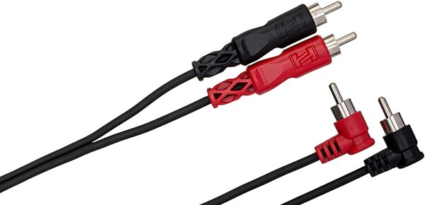 open zoom image for Hosa CRA-200R Dual RCA to Dual Right-Angle RCA Stereo Interconnect Cable, 1 meter, CRA-201R, Action Position Back