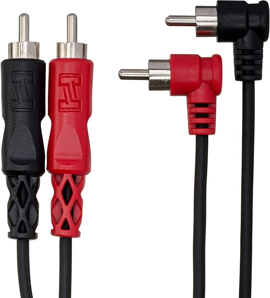 open zoom image for Hosa CRA-200R Dual RCA to Dual Right-Angle RCA Stereo Interconnect Cable, 1 meter, CRA-201R, Action Position Back