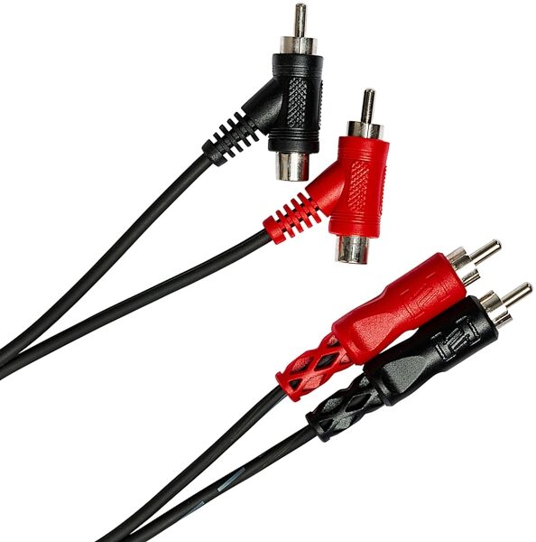 open zoom image for Hosa CRA-200PB Dual RCA to Dual Piggyback RCA Stereo Interconnect Cable, 1 meter, CRA-201PB, Action Position Back
