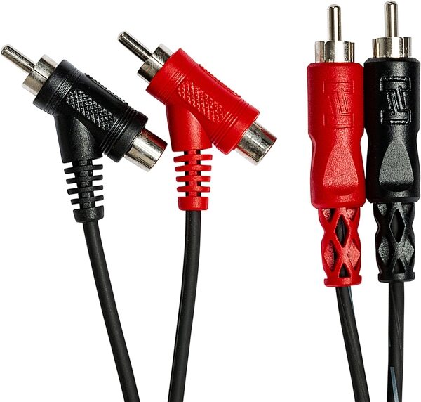 open zoom image for Hosa CRA-200PB Dual RCA to Dual Piggyback RCA Stereo Interconnect Cable, 1 meter, CRA-201PB, Action Position Back