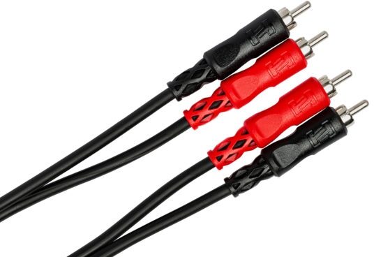 open zoom image for Hosa CRA-200 Nickel-Plated Dual Cable (Dual RCA to Dual RCA), 3.3 foot, 1 Meter, CRA-201, Detail