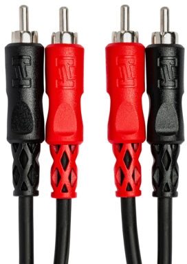 open zoom image for Hosa CRA-200 Nickel-Plated Dual Cable (Dual RCA to Dual RCA), 3.3 foot, 1 Meter, CRA-201, Detail