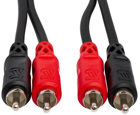 open zoom image for Hosa CRA-200 Nickel-Plated Dual Cable (Dual RCA to Dual RCA), 3.3 foot, 1 Meter, CRA-201, Detail