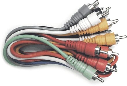 open zoom image for Hosa CRA-Series Patchbay Cables, 1.5 feet (RCA to RCA x 8) (Model CRA845), Main