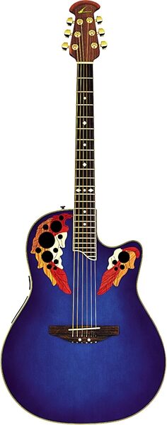 open zoom image for Ovation CS257 Celebrity Deluxe Acoustic-Electric Guitar, Blue Transparent