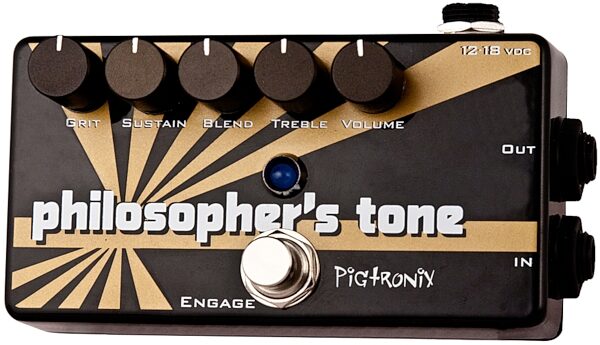 open zoom image for Pigtronix Philosopher's Tone Compressor Sustainer Pedal, Angle