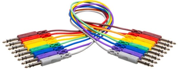 open zoom image for Hosa CSS-800-PATCH 1/4-Inch TRS Patch Cables, 8-Pack, 1.5 foot, CSS-845, Main