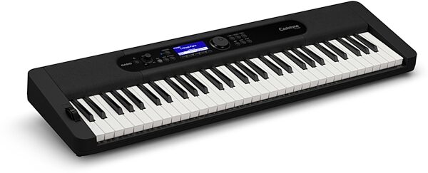 open zoom image for Casio CT-S400 Casiotone Portable Electronic Keyboard, Black, Angled Front