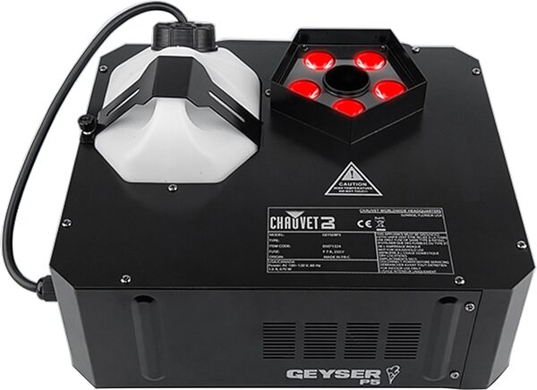 open zoom image for Chauvet DJ Geyser P5 Fog Machine with Lighting Effects, New, Action Position Back