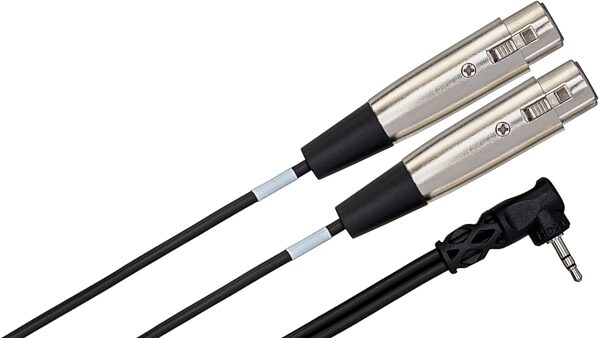 open zoom image for Hosa 1/8" to Dual XLR Female Stereo Breakout Cable, 1 foot, Action Position Back