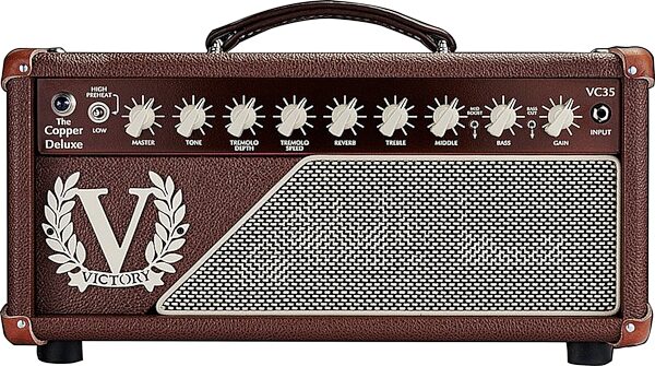 open zoom image for Victory VC35 The Copper Deluxe Guitar Amplifier Head (35 Watts), New, Action Position Back