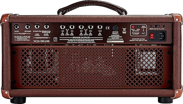 open zoom image for Victory VC35 The Copper Deluxe Guitar Amplifier Head (35 Watts), New, Action Position Back