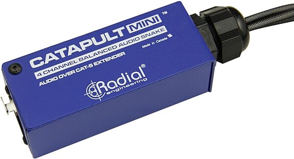 open zoom image for Radial Catapult Mini RX 4-Channel Audio Cat5 Snake Box (with 4 XLR-M Connectors), New, Action Position Back