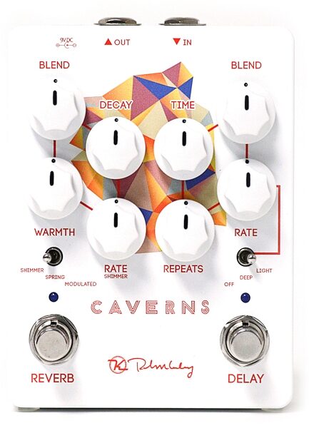 open zoom image for Keeley Caverns V2 Reverb and Delay Pedal, New, Action Position Back