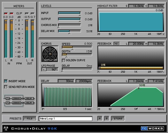 open zoom image for TC Electronic Powercore PCI MarkII DSP Card, Chorus Delay