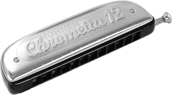 open zoom image for Hohner 255-G Chrometta 12-Hole Harmonica, Key of G, Action Position Front