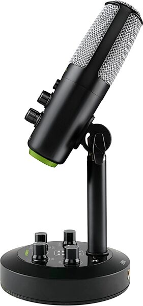 open zoom image for Mackie EleMent Chromium Premium USB Condenser Microphone with Built-in 2-Channel Mixer, New, Action Position Side