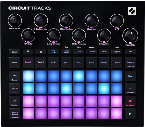 open zoom image for Novation Circuit Tracks Music Production Workstation, New, Action Position Back