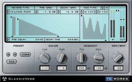 open zoom image for TC Electronic PowerCore Element DSP Card (Macintosh and Windows), ClassicVerb