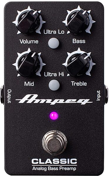 open zoom image for Ampeg Classic Analog Bass Preamp Pedal, New, Action Position Back