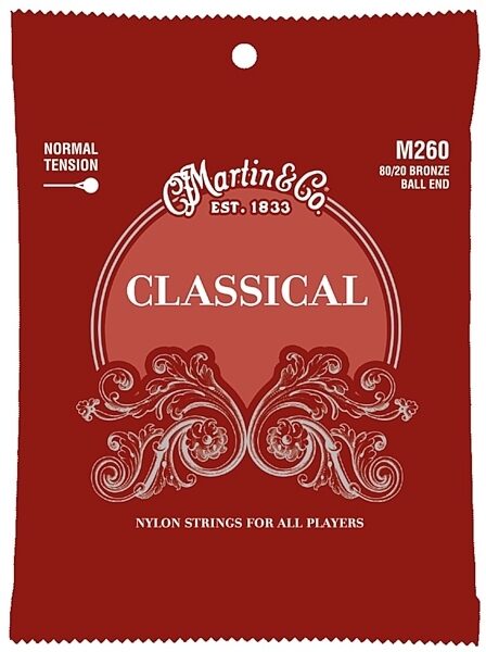 open zoom image for Martin 80/20 Bronze Classical Guitar Strings, 28-43, M260, Ball End, Main