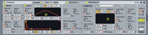 open zoom image for Ableton Live 8 Music Production Software (Macintosh and Windows), Screenshot - Collision