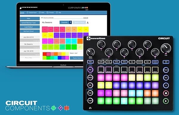open zoom image for Novation Circuit Groove Box with Sample Import, Components 1
