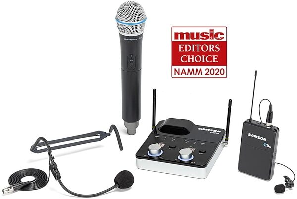 open zoom image for Samson Concert 288m Dual-Channel Wireless Combo Lavalier/Headset & Handheld Microphone System, Band K, Main
