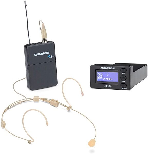 open zoom image for Samson Concert 88a Wireless Headset Microphone with CR88a Receiver Module for XP310w/312w System, Band D, Main