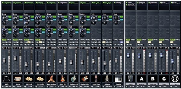 open zoom image for Cakewalk SONAR Studio Recording Software (Windows), Console View