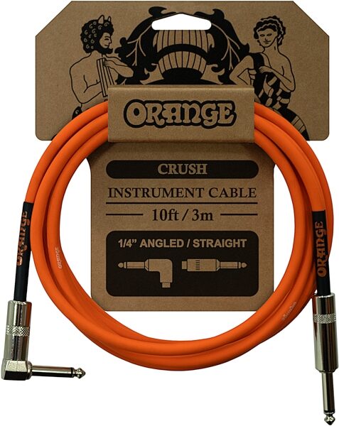 open zoom image for Orange Crush Series Straight/Right Angle Instrument Cable, 10 foot, Main