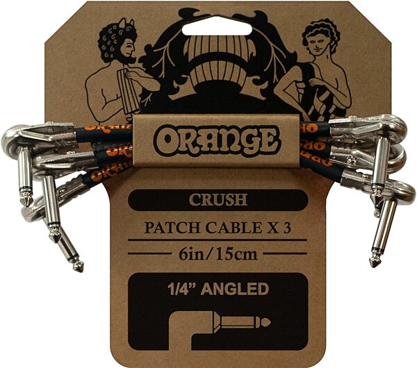 open zoom image for Orange Crush Patch Cable, 3-Pack, 6 inch, Main