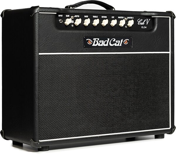 open zoom image for Bad Cat Cub V Handwired EL34 Guitar Combo Amplifier (40 Watts, 1x12"), New, Action Position Side