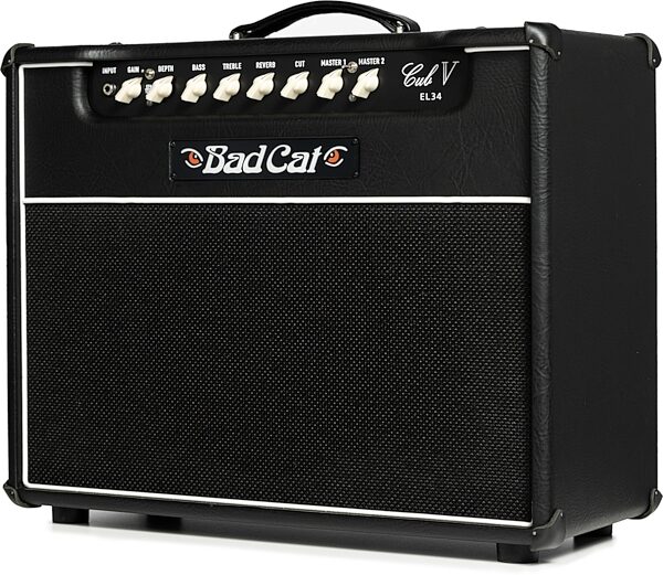 open zoom image for Bad Cat Cub V Handwired EL34 Guitar Combo Amplifier (40 Watts, 1x12"), New, Action Position Side