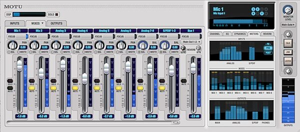 open zoom image for Mark of the Unicorn (MOTU) UltraLite-mk3 Firewire Audio Interface, CueMix FX