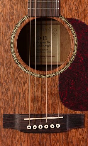 open zoom image for Martin D-15 Dreadnought Acoustic Guitar (with Case), Bridge
