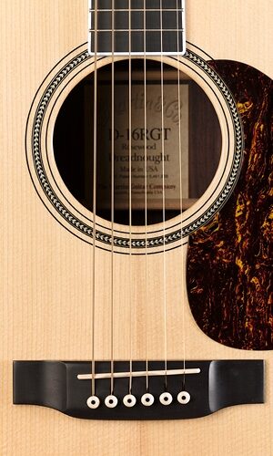 open zoom image for Martin D-16RGT Dreadnought Acoustic Guitar (with Case), Bridge