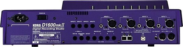 open zoom image for Korg D1600MKII 16-Track Digital Recorder, Rear