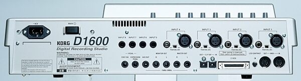 open zoom image for Korg D1600 16-Track Digital Recorder with FREE CDRW 2x8 (40GB Drive), Rear