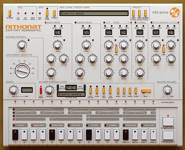 open zoom image for D16 Group Nithonat Drum Machine Plug-in, Digital Download, Screenshot Front