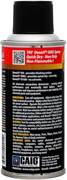 open zoom image for Hosa CAIG DeoxIT D5 Contact Cleaner, New, View