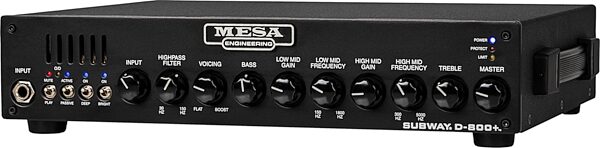 open zoom image for Mesa/Boogie Subway D-800 Plus Bass Guitar Amplifier Head (800 Watts), New, Action Position Back