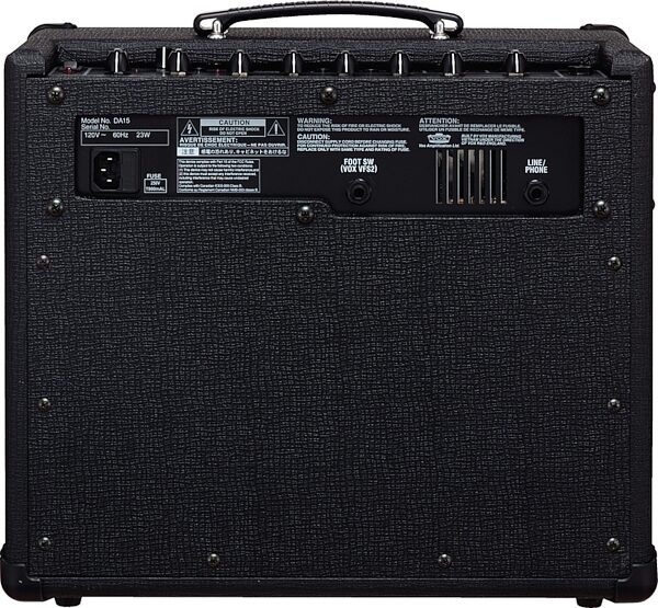 open zoom image for Vox DA15 Digital Guitar Combo Amplifier (15 Watts, 1x8 in.), Rear