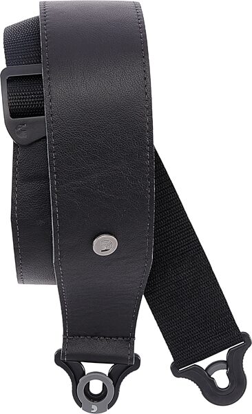 open zoom image for D'Addario Comfort Leather Auto-Lock Guitar Strap, Black, 25BAL00, Action Position Back